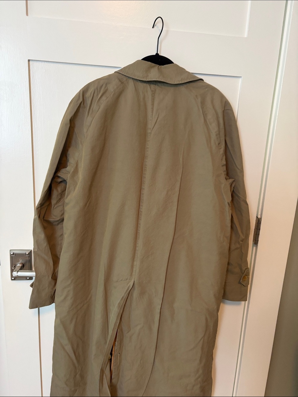 Vintage Burberry OliveGreen/Tan Trench Coat With Removable Wool Lining - Picture 11 of 16